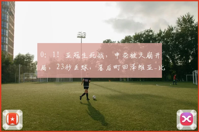0：1！亚冠生死战，申花被天崩开局，23秒丢球，落后町田泽维亚_比赛_盖伊_金顺凯